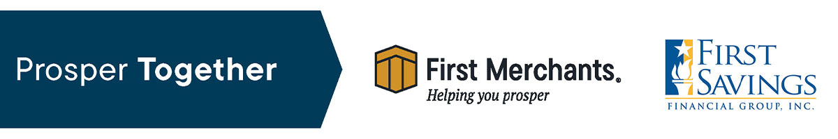First Merchants Bank and First Savings Bank Merger Graphic 1200x200