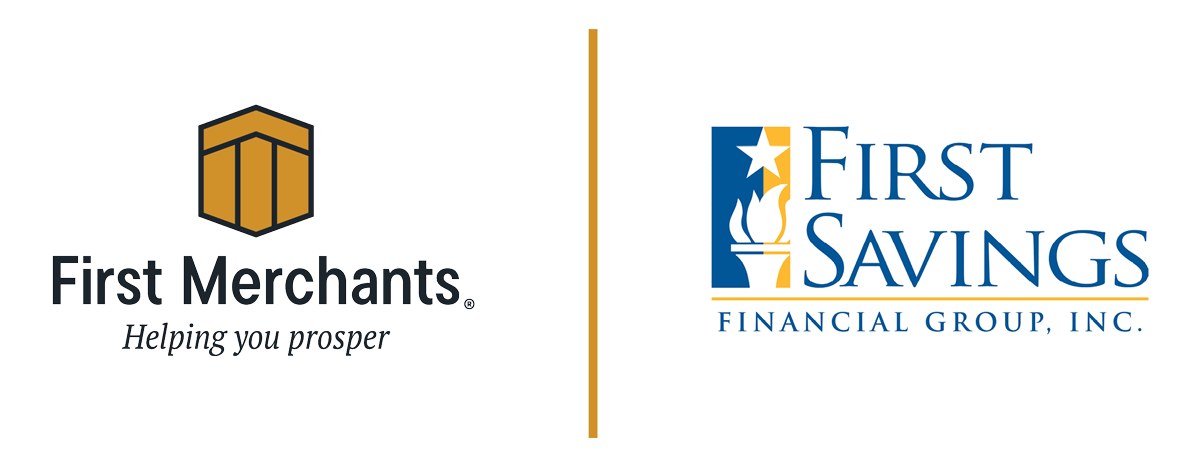 First Merchants and First Savings Logo Graphic