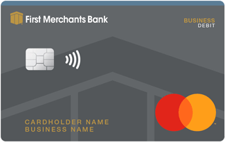 Graphic of First Merchants Bank Business Debit Card