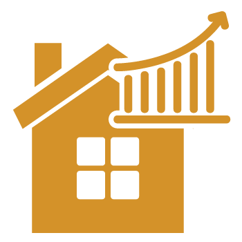 House with a Trending Up Chart Icon