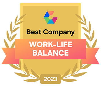 Comparably 3Q 2023 Work Life Balance Award Graphic