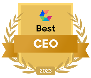 Comparably 4Q 2023 Best CEO Award Graphic