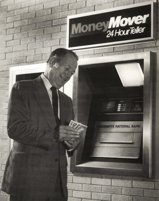 First Merchants Bank introducing the ATM in the 1980s
