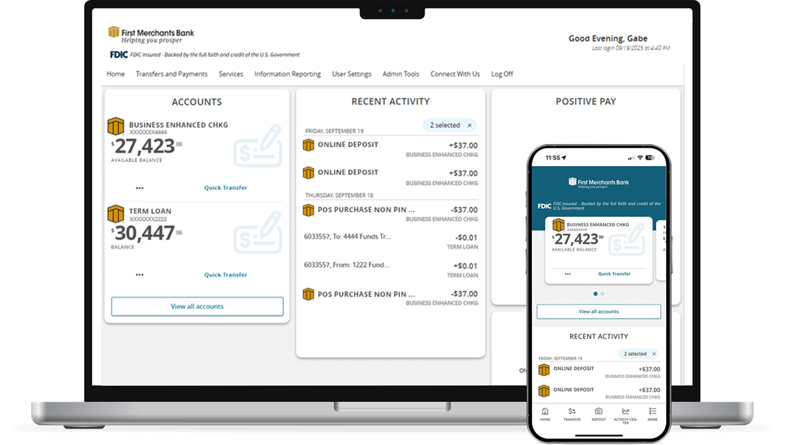 Small-Business-Composable-Dashboard-Graphic2OG1200x630 Small Business OLB platform on laptop and phone with white background