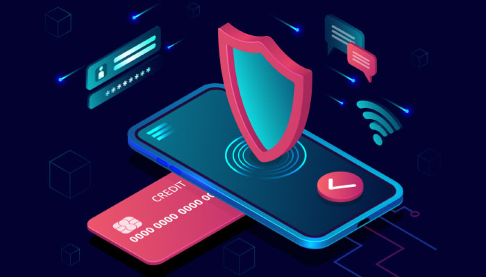 Cybersecurity Awareness Graphic with a phone and how to protect yourself Email