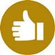 Satisfaction_Guarantee_Icon Picture of circle with thumbs up for Satisfaction Guarantee