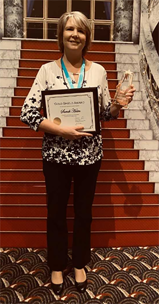 Sarah Hain Gold Shield Awards Winner